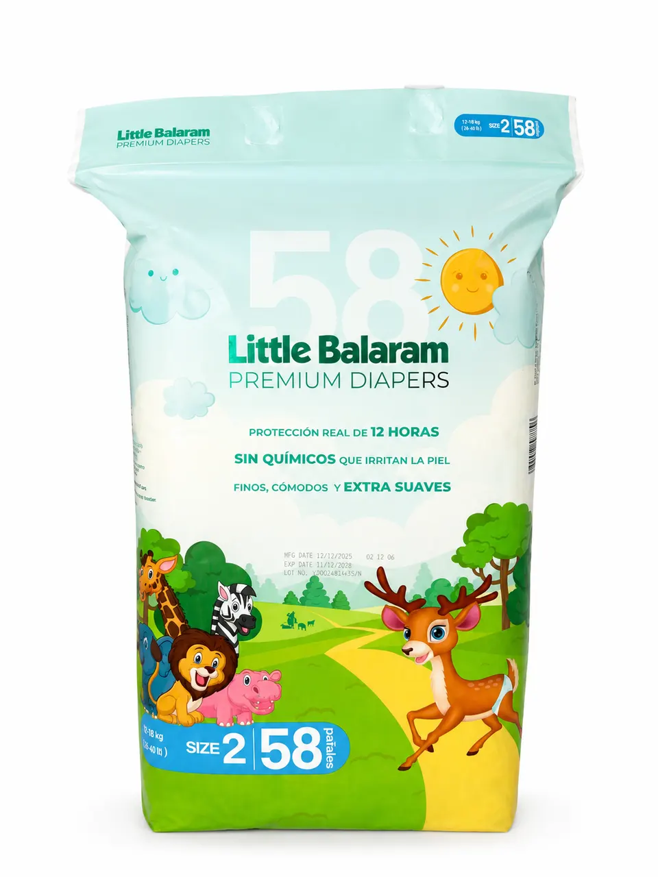 Pañal P/Bebe #2 Little Balaram Premium Jumbo