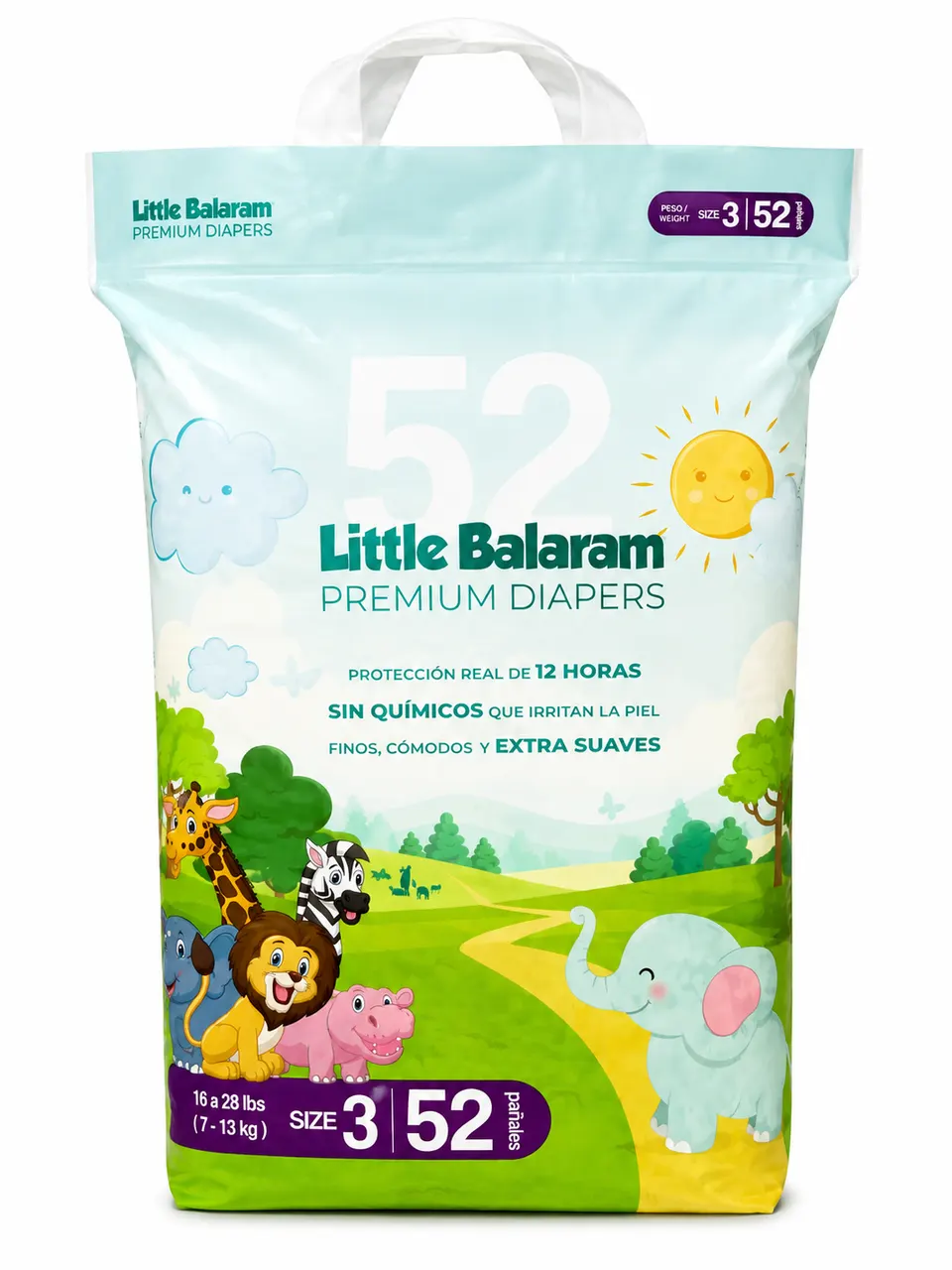 Pañal P/Bebe #3 Little Balaram Premium Jumbo