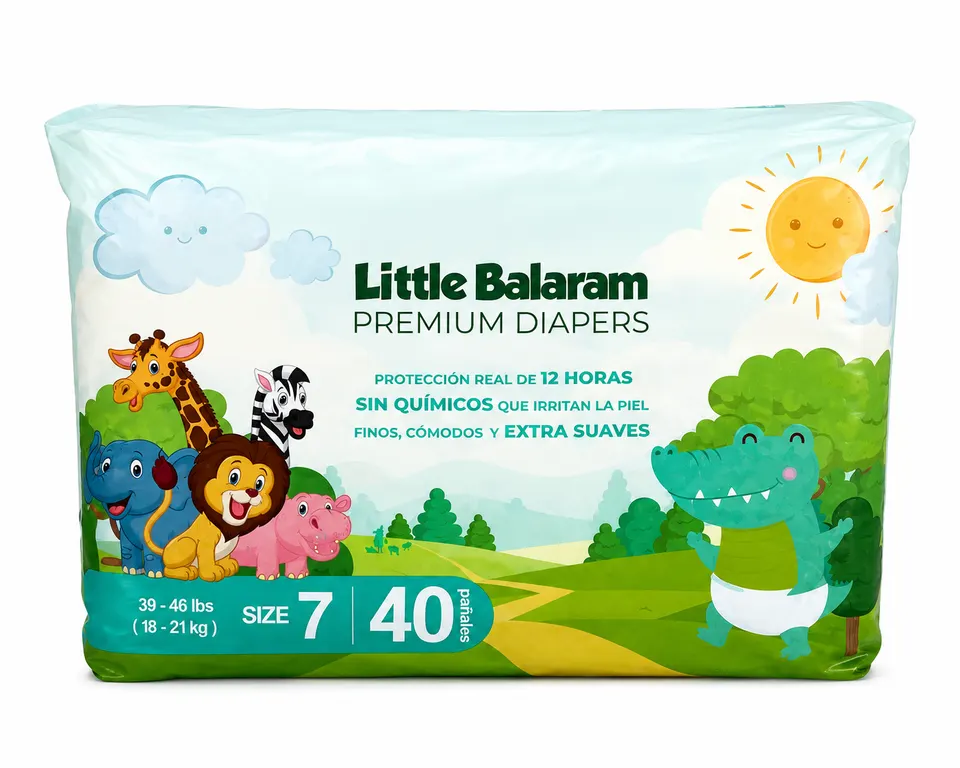 Pañal P/Bebe #7 Little Balaram Premium Jumbo
