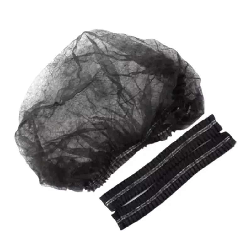Gorros Desechables Tipo Acordeon Negros