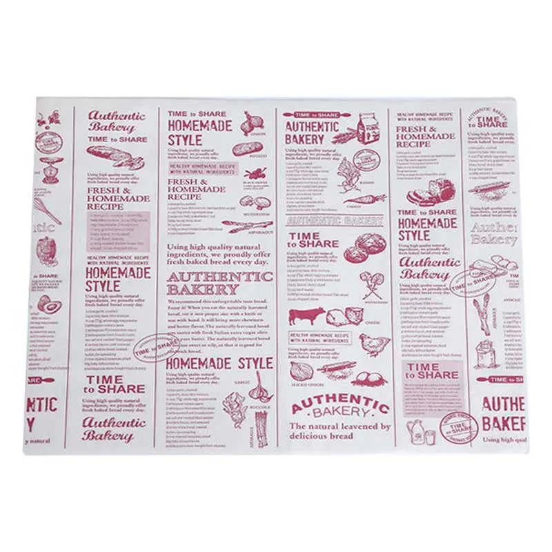 Papel Antigraso C/Diseño Periodico Rojo