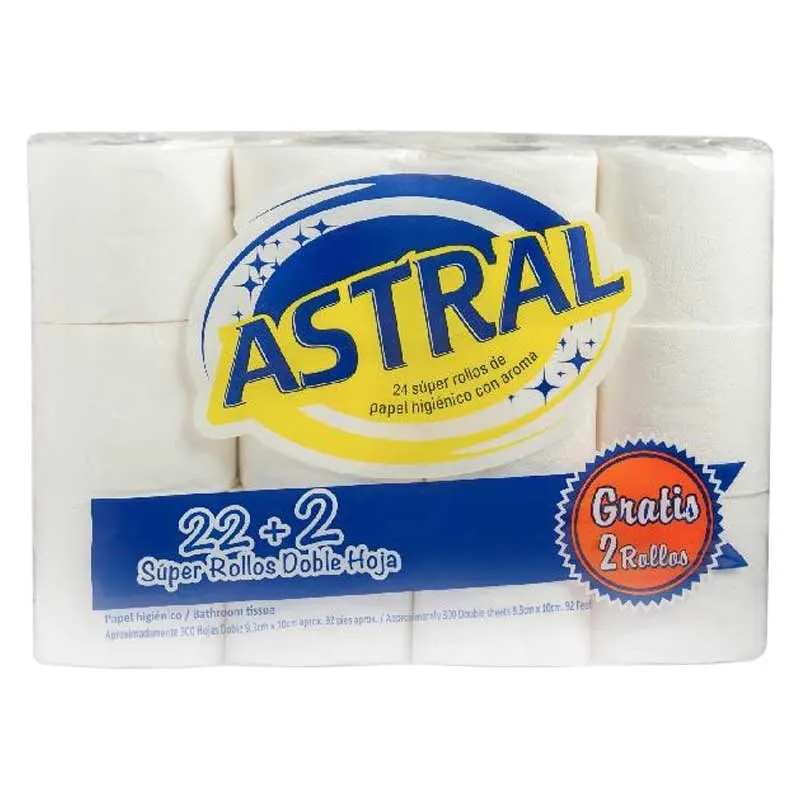 Papel Higiénico de 24 Rollos Astral