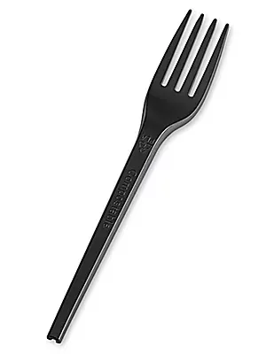 Tenedores Plásticos Negros