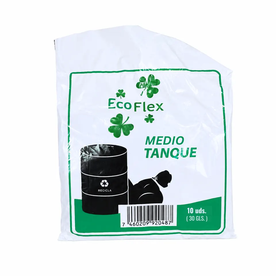 Fundas de Medio Tanque Negras P/Basura 30g Empacadas