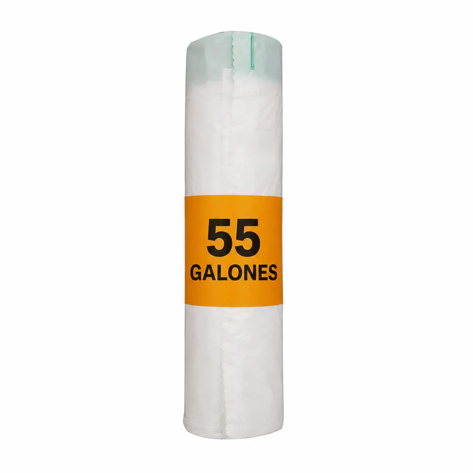 Fundas de Tanque Blancas P/Basura 55g en Rollo